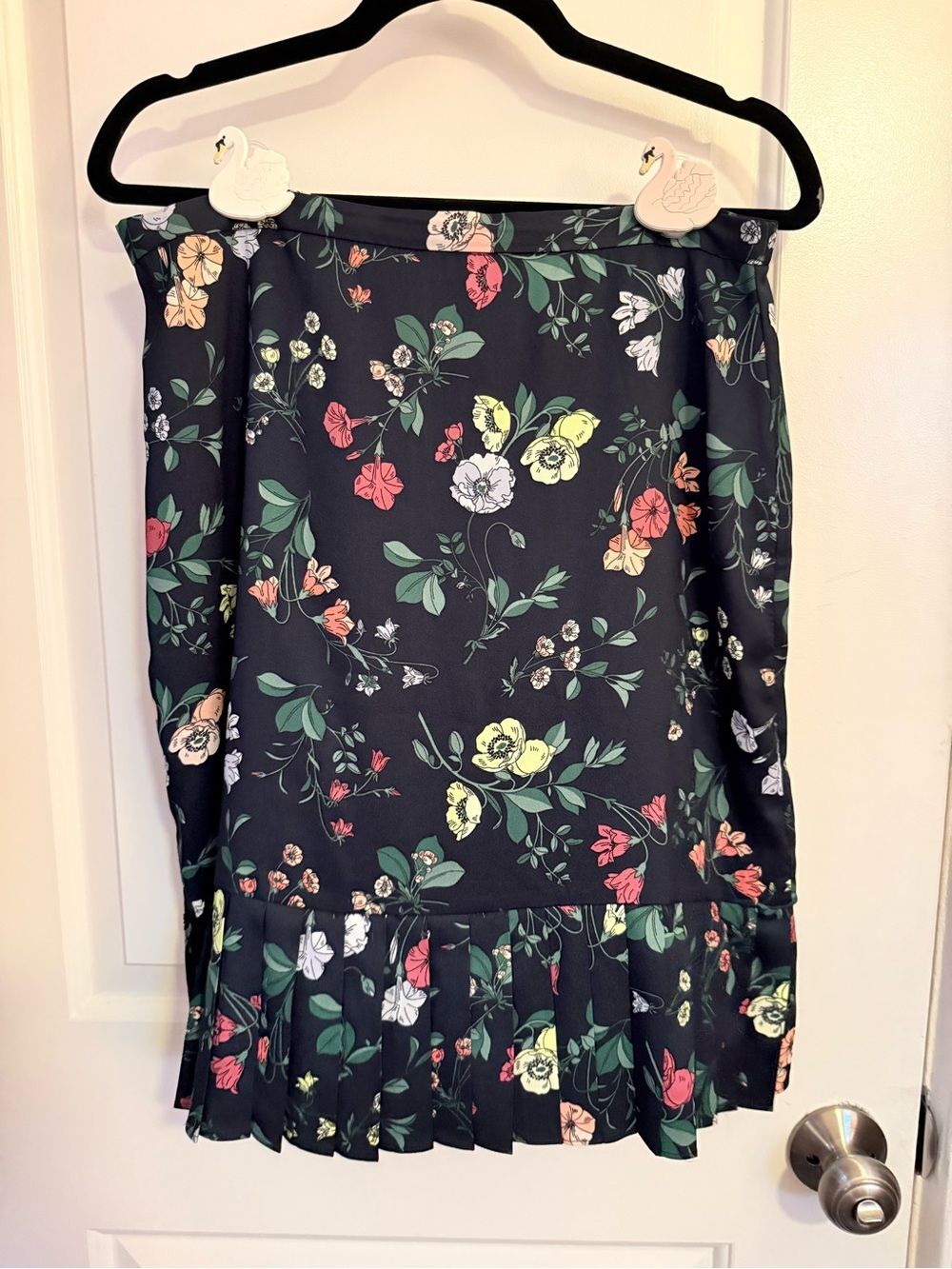 Ann Taylor Floral Mini Pleated Work Skirt Stretch Cottagecore Girlhoodcore Y2K